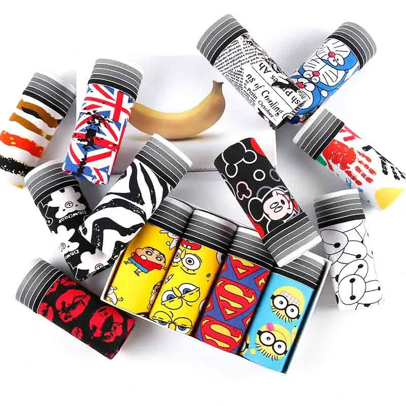 

Underwear Male Calvin Underpants Boxers Man Print Cotton Mens Boxer Shorts Men Underwear Sexy Breathable Cartoon Boy Panties