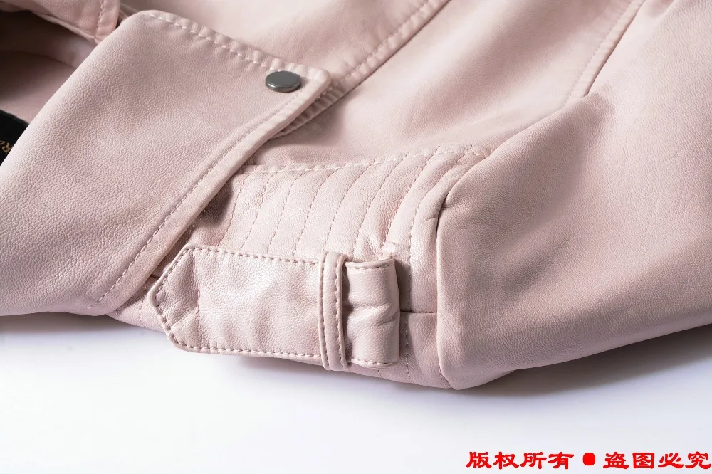 Новинка, женские розовые Мотоциклетные Куртки из искусственной кожи, chaquetas de cuero mujer, хит, черное повседневное модное приталенное короткое пальто, Размеры S-XL