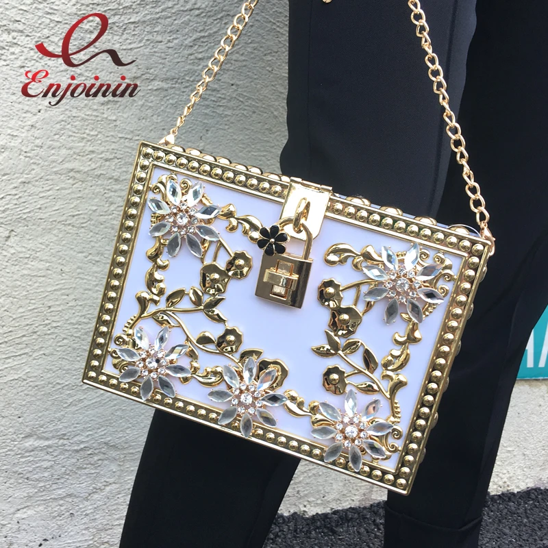 Luxury fashion exquisite diamond flower locks dinner party dinner