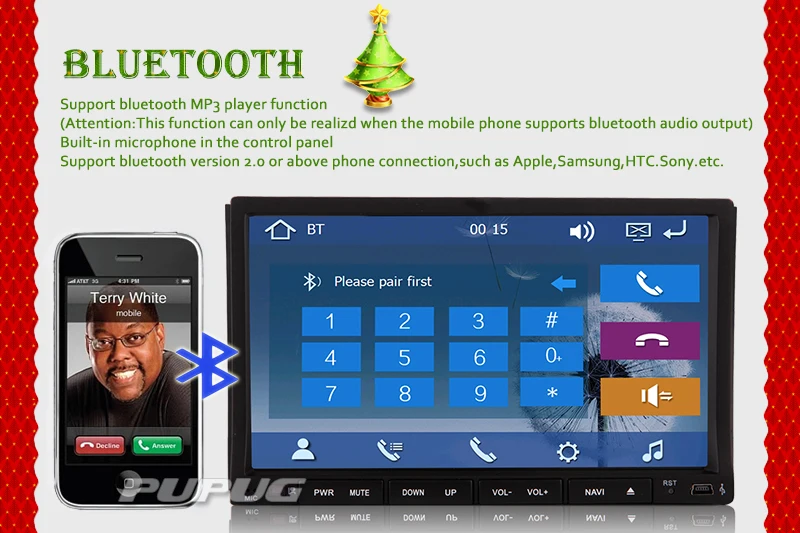 Clearance IPod Car DVD Player FM Autoradio AMP Auto Logo Electronics Touchscreen Music 7" GPS Stereo Audio Radio SD MP5 MP4 5