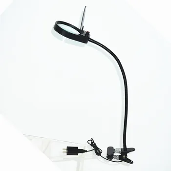 

LED Magnifier Light 5W Magnifier 3X 10X Large Lens Magnifying light For Reading Embroidering Inspection - Clip-on Table lamp