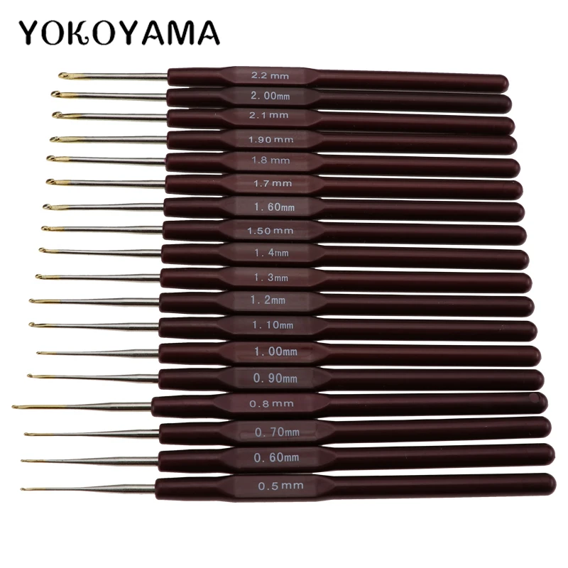 

YOKOYAMA 18Pcs/Set Sewing Crochet Hook Hand Knitting Sweaters Scarves Sewing Needles Crochet Home Hand DIY Accessories 18 Size