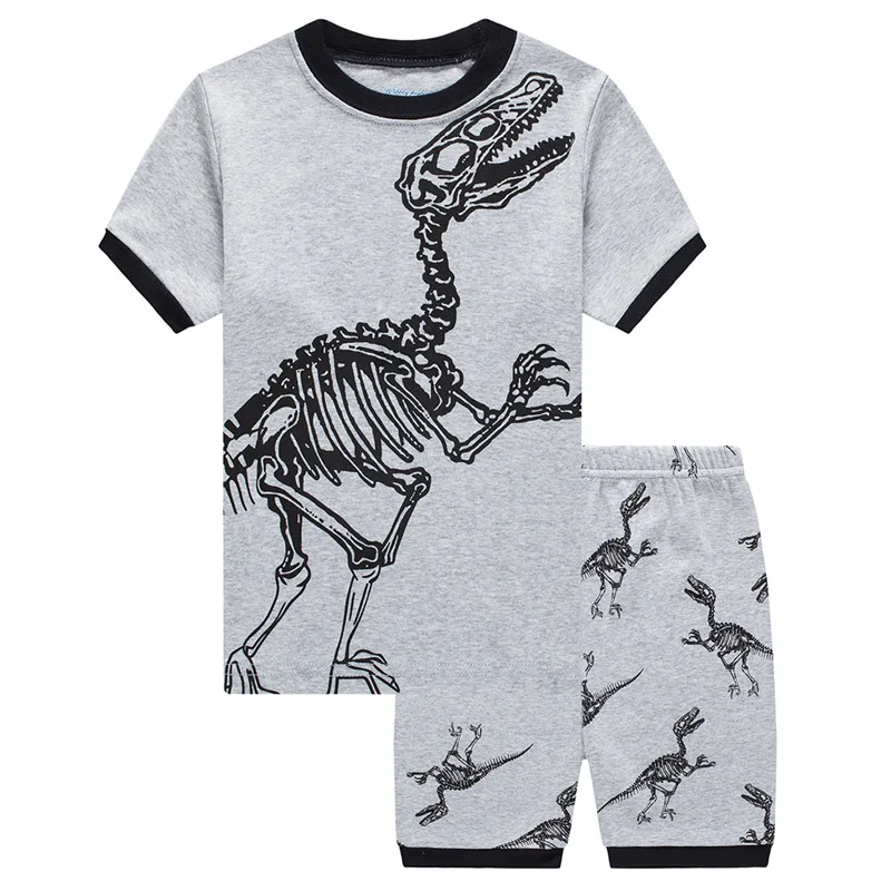 

Children's Clothes Set Children's Summer Short-sleeved Pajamas Dinosaur Pajamas Set Boys Casual Pajamas Set