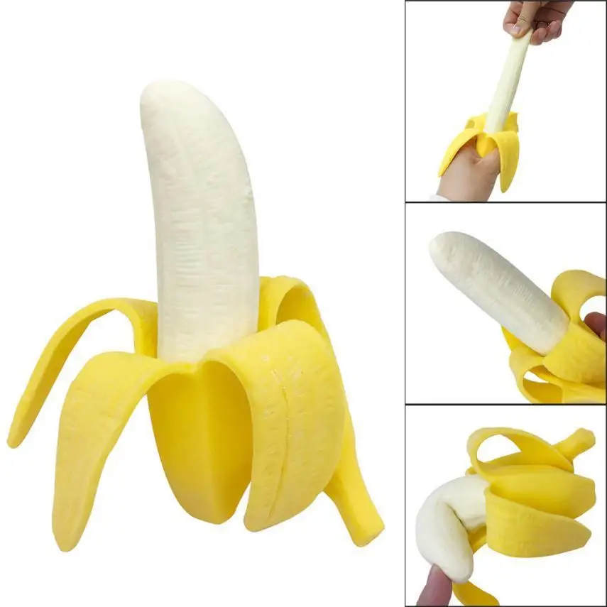 

Simulation Jumbo Banana Squeeze Mochi Healing Fun Kawaii Toy Stress Reliever Toy