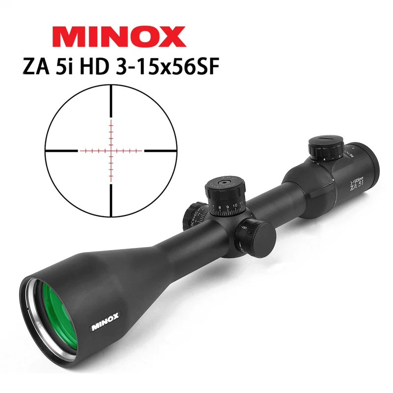 

MINOX HD ZA5I 3-15X56 SF Tactical Optical Riflescope Red Mil Dot FFP Sight For Hunting Rifle Scope Sniper Scope