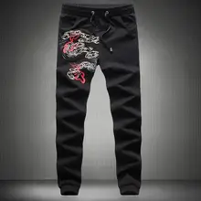 M-5XL хит весна мужские новые модные тонкие повседневные хлопковые брюки с принтом