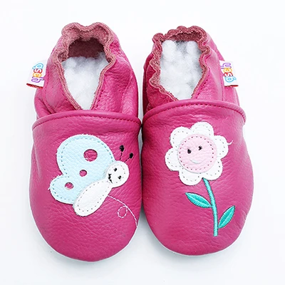 Детские тапочки Pantufa Infantil; обувь для малышей; кожаная замшевая подошва «ползунок»; мокасины; Chausson Bebe Cuir soule - Цвет: as show picture 18