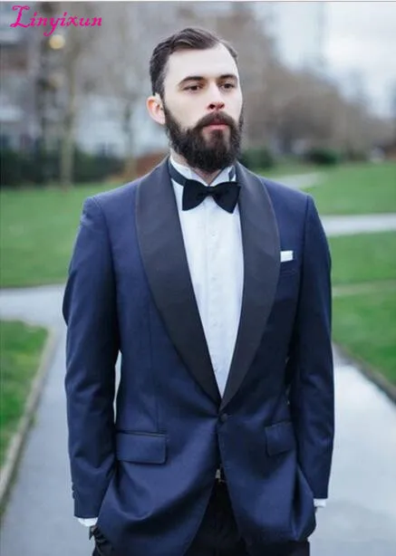 

Linyixun atest Design Hot Sale Male Suits Men Suit Set (Jacket+Pants) Groomsman Groom Tuxedos Mens Suits For Wedding Prom