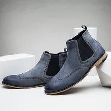 Men’s genuine leather boots Winter Ankle chelsea boots for man Zapatos Hombre man casual shoes hot sale flats LA6160M