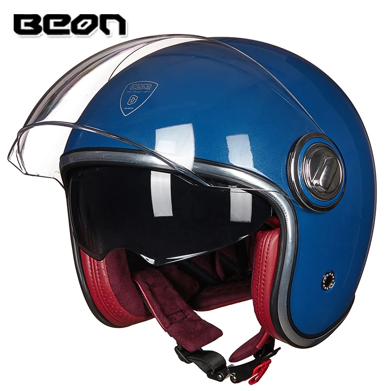 BEON B-108A moto rcycle шлем 3/4 открытые шлемы moto cross винтажный шлем casque Casco Capacete ретро-шлем