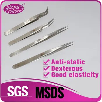 

Piercing Tweezers Stainless Steel Curved and Straight Tweezers make up tools lashes Curler