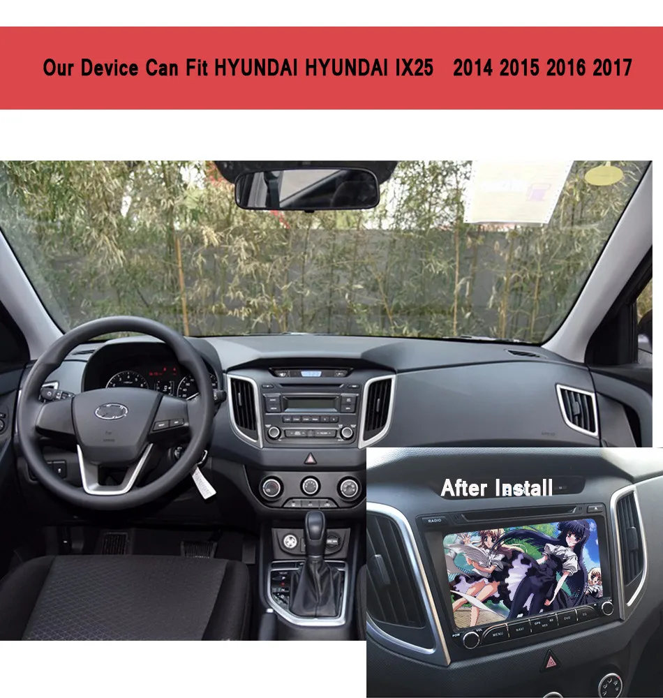 Cheap Android 9.0 CAR DVD FOR HYUNDAI ix25 / CRETA car audio gps player stereo headunit Multimedia build in 4G LTE Navigation system 1