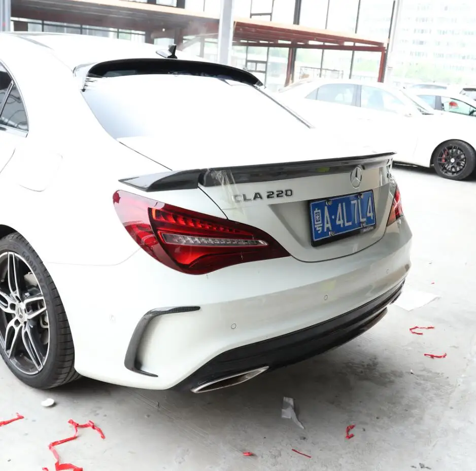 

JINGHANG Carbon Fiber Car Rear Wing Trunk Lip Spoilers Fits For 13-18 Mercedes-Benz CLA 45 W117 C117 CLA 200 250 260 2013-2018