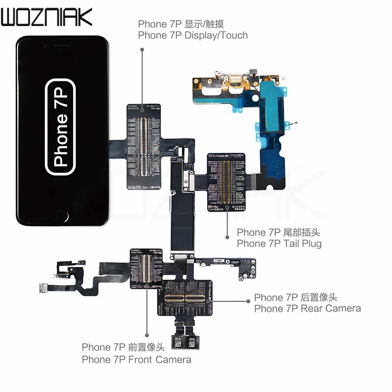 QianLi iBridge FPC Тестовый Кабель для iphone 8 8p x xs max материнская плата проверка неисправностей дисплей сенсорный передний задний Камера отпечатков пальцев