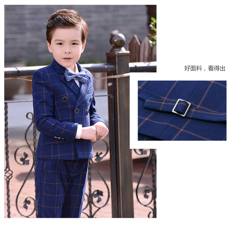  Boys Suits set Formal Boys Clothes children Wedding clothing Blazer Piano Costume back to School (23)