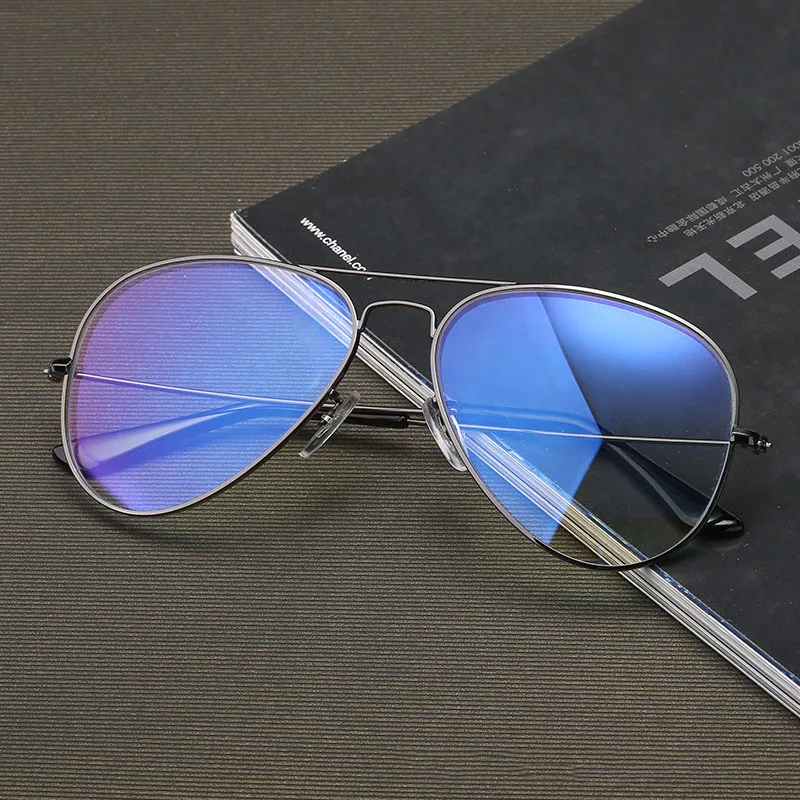 

Aviation Computer Glasses Men Women Anti Blue Light Radiation Eyeglass Anti Ray Coationg Tint Lens Pilot Goggles for Computer