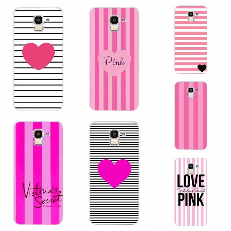 Case For Samsung Galaxy A30 A50 J1 J3 J4 J5 J6 J7 A3 A5 A7 A8 2016 2017 2018 Soft TPU Silicone Love Pink Cover Funda D083 |