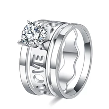 DOTIFI 316L кольца из нержавеющей стали для женщин любовь 3 кольца обручальное кольцо ювелирные изделия