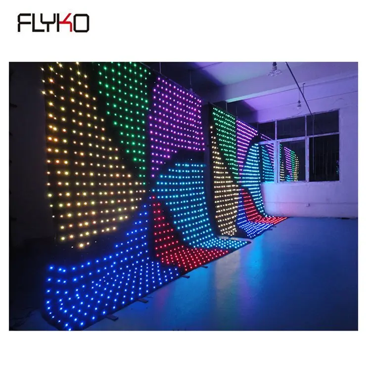 Flyko сценический настраиваемый размер led P120MM 4 M на 8 M dJ Гибкая панель шоу led dj фон