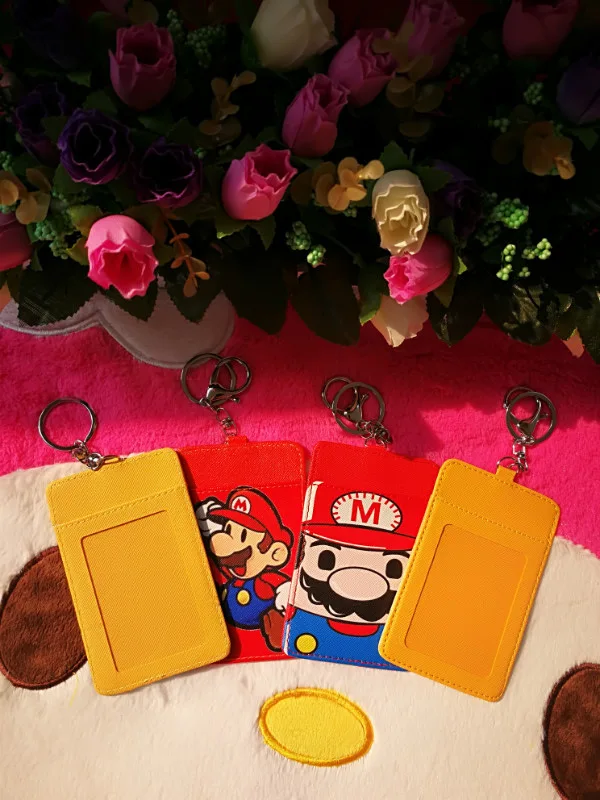 IVYYE 1 шт. Super Mario Bro. Аниме плюшевый держатель для карт PU мультфильм Кредитные ID Сумки монета автобус карты бумажник подарок для девочек