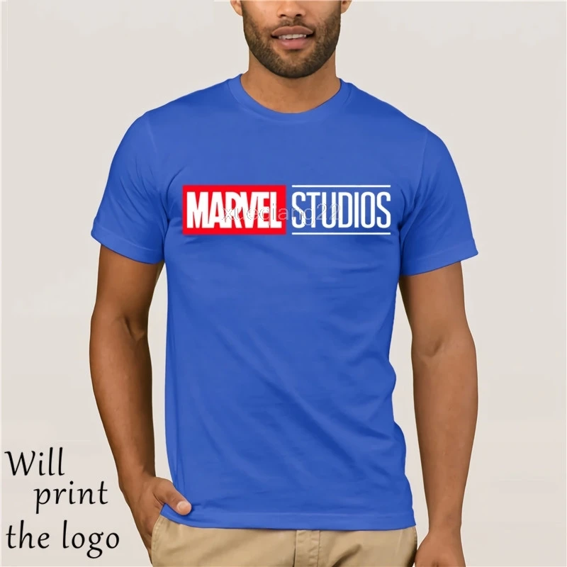 Marvel Studios 2018 Gruppi di T-Shirt Da Uomo Su Misura Lettera T Camicette Grafici Nero Magliette e camicette Magliette Moto
