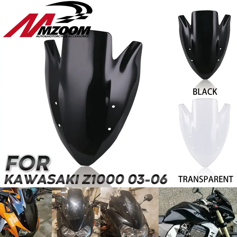 Дефлекторы ветрового стекла для мотоцикла Kawasaki Z1000 Z 1000 2003 2004 2005 2003-2006 Double Bubble |