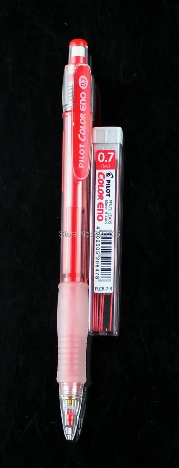 Новые пилотные Цвет Eno механический карандаш 0,7 мм Красный тела плюс одна трубка Красного провода
