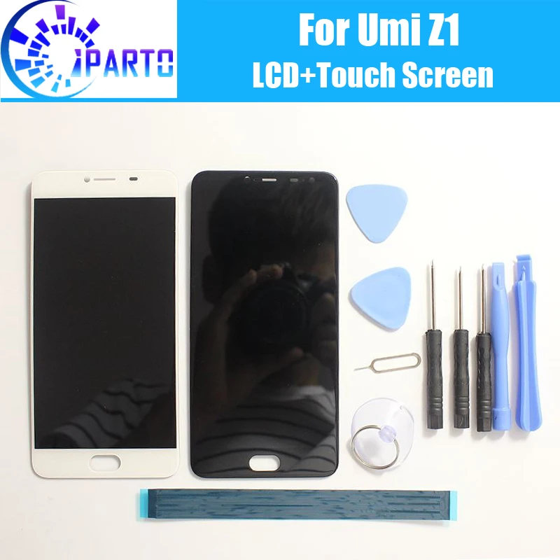 Дешево UMIDIGI Z1 ЖК дисплей + сенсорный экран 100% Оригинальный ЖК дигитайзер стеклянная панель Замена для UMI Z1 + Инструменты + клей