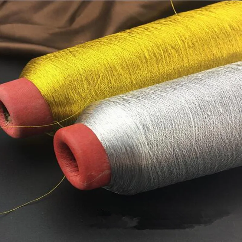 Золотая и серебряная линия/Компьютерная поперечная нитки для вышивания крестиком/линия/текстильная металлическая нить тканая линия вышивки