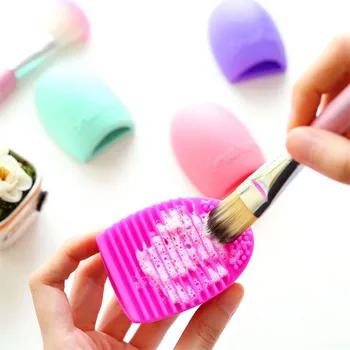 

Egg Shape Silicone Makeup Brush Cleaning Tools Quick Wash Cosmetic Eyebrow Eyeshadow Brushes Cleaner Tool Scrubber Board 20#701