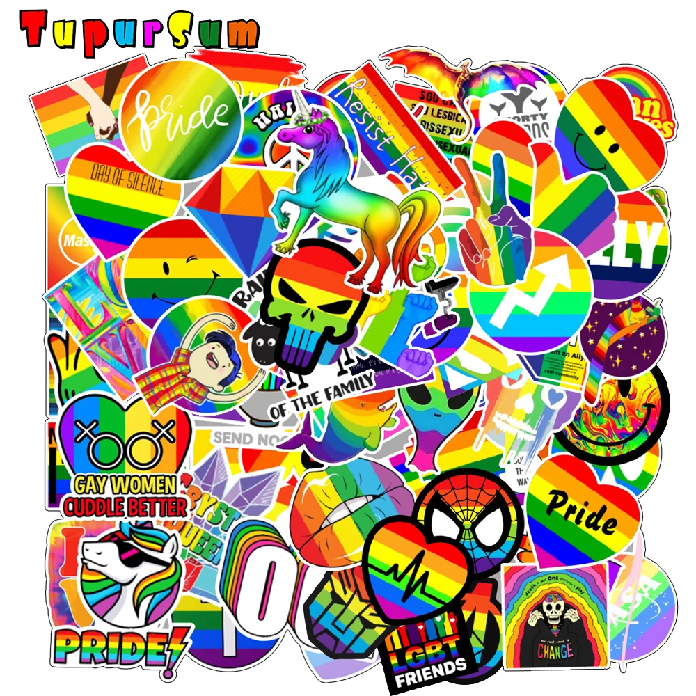 

100Pcs DIY Rainbow Color Tide Brand Graffiti Series Stickers For Laptop Skateboard Bicycle Motorcycle Waterproof Stickers Toys