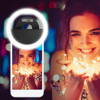

New USB Charge Selfie Portable Flash Led Camera Phone Photography Ring Light Enhancing Photography for iPhone Smartphone Light