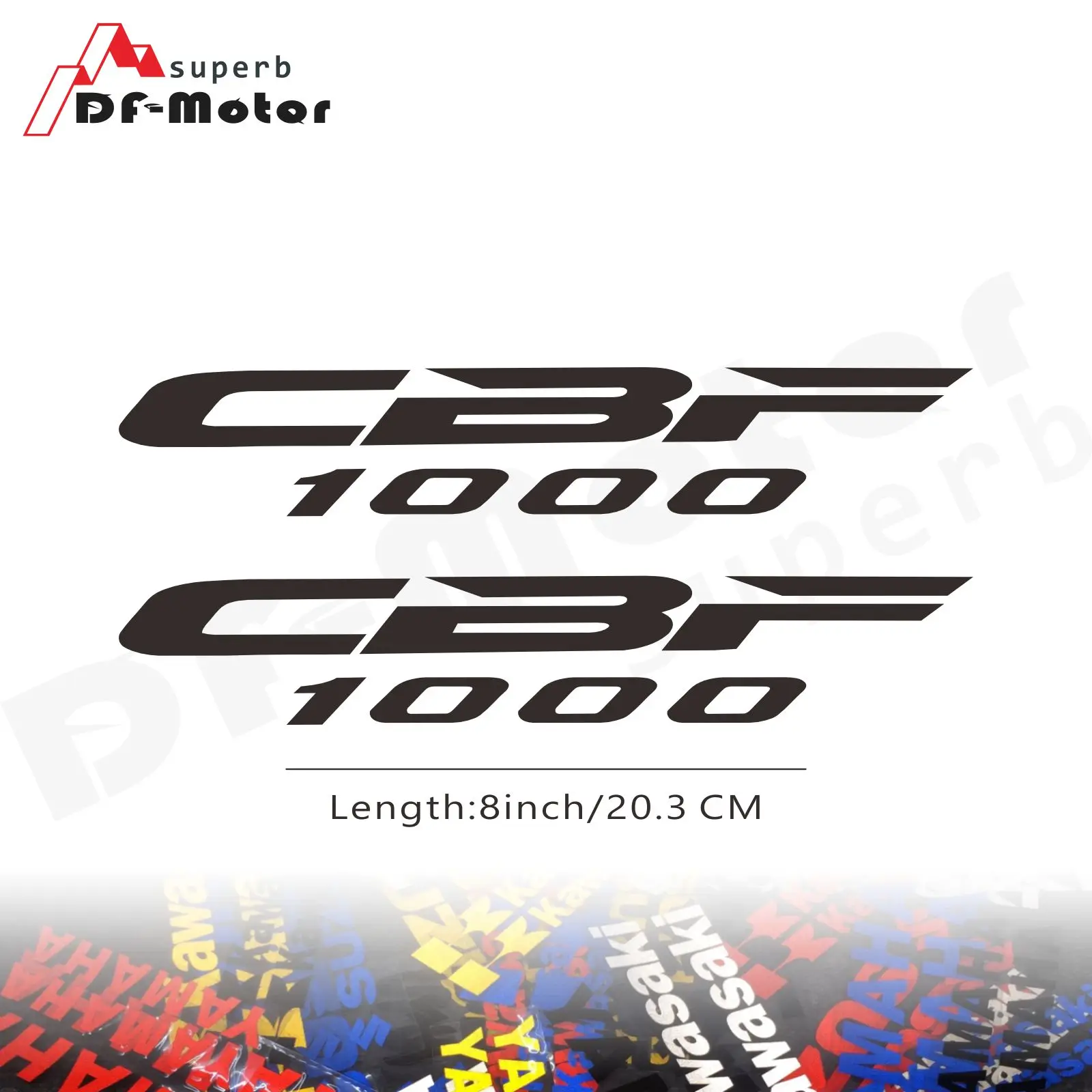 

8Inch Reflective Sticker Decal Motorcycle Car Sticker Wheels Fairing Helmet Sticker Decal For Honda CBF1000 CBF 1000