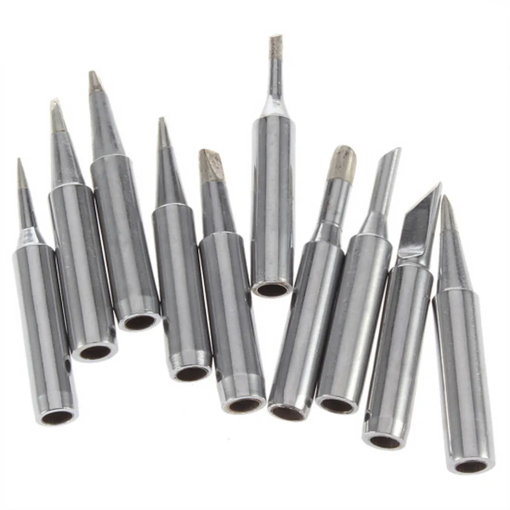 

Free Shipping 10pcs/set Lead-free Solder Screwdriver Iron Tip 900M-T for Hakko Soldering Rework Station Tool Kit 2016 Newest