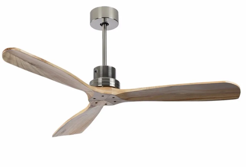 52/42 Inch Village Wooden Ceiling Fan with Lights, Remote Control, Attic Ceiling Light Fan for Bedroom Home, Wood Blade Fan Lamp