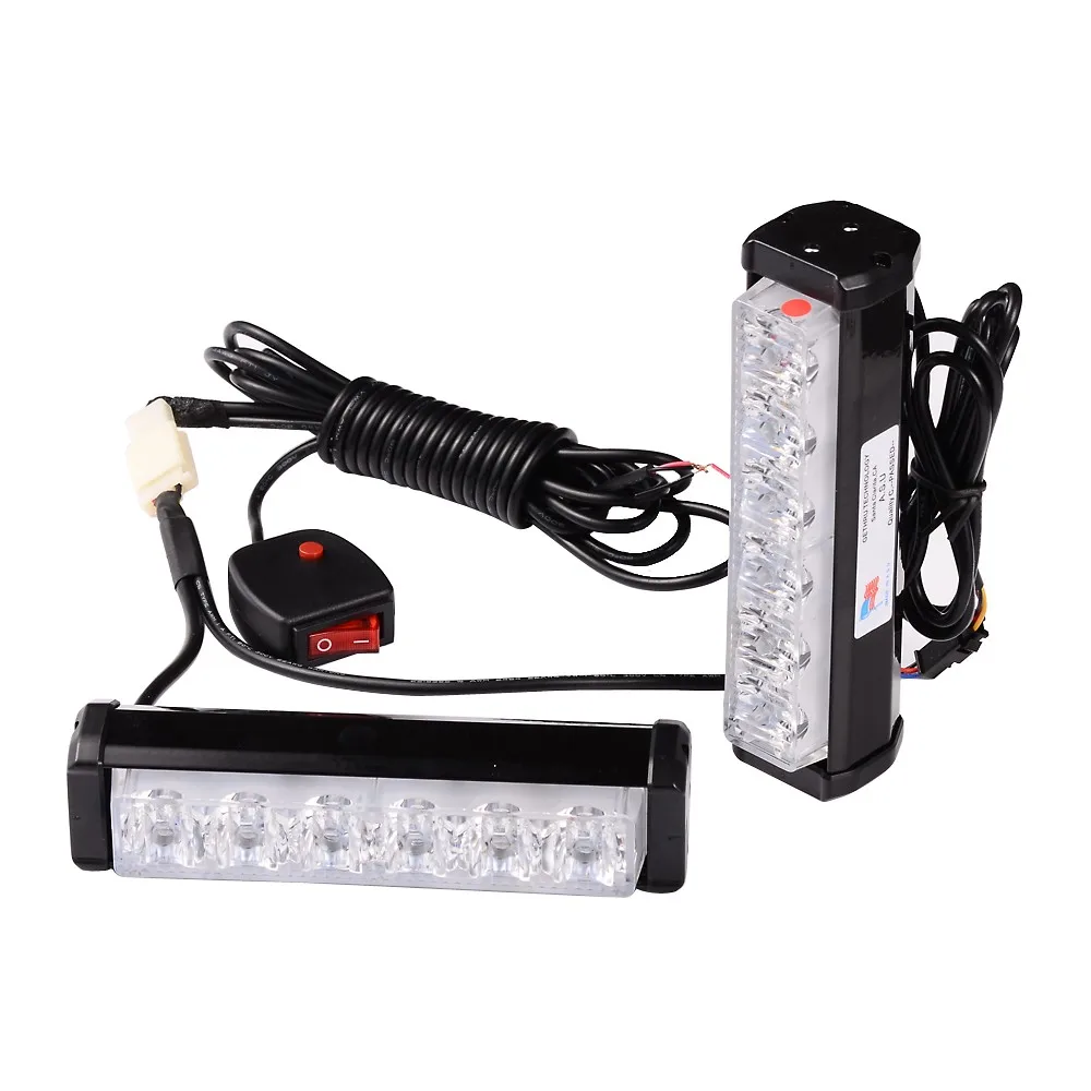 High Qualilty LED Red Blue Warning Emergency Beacon Strobe Grill Light Flash Light Bar Car Truck