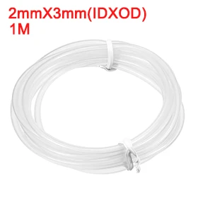 Uxcell 1 قطع 1 متر/3.3ft 2 ملليمتر x 3 ملليمتر سيليكون أنبوب مرنة سيليكون المطاط أنابيب المياه الهواء خرطوم الأنابيب شفافة ل مضخة نقل