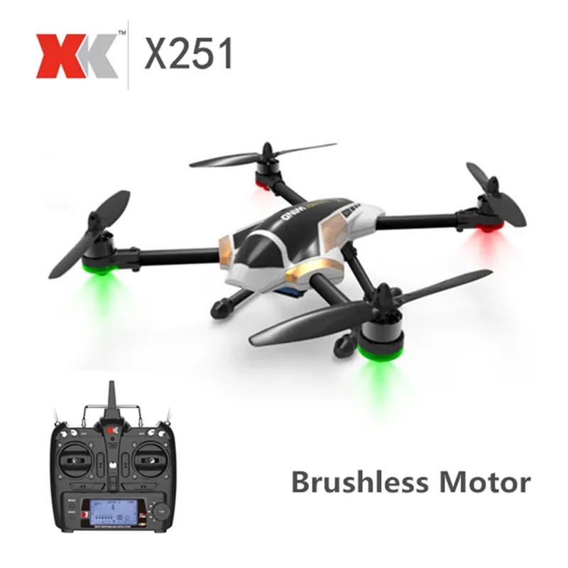 

XK X251 Brushless Motor 2.4G 4CH 6 Axle 3D Flips RC Quadcopter RTF With Remoter Controller X7 Transmitter