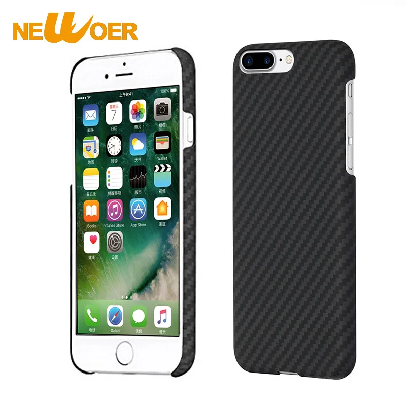 Real Pure 100% Carbon Fiber Cover Matte Phone Case For iPhone 7 7 Plus 6 6s Plus Cover Anti Radiation Shell Back Housing Newoer
