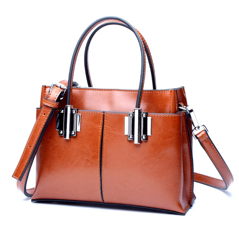 Fashion Genuine Leather Solid Women Handbag High Quality Cow Leather Female Shoulder Boston Bags Real Leather Tote Bags Kabelky phedera europe style women tote bags high quality genuine leather female handbag simple fashion real leather brown women handbag
