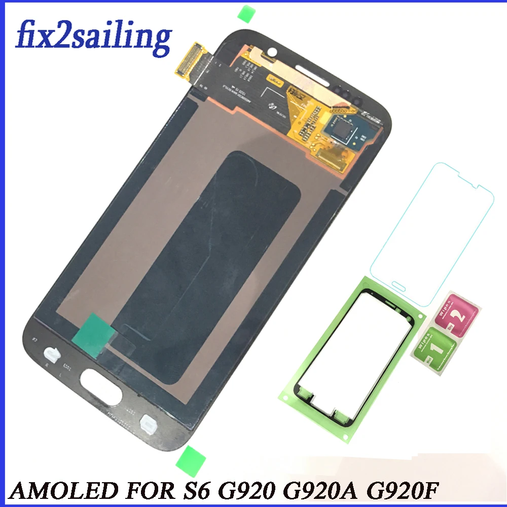 

Super AMOLED Lcd Display For Samsung Galaxy S6 G920 G920F LCD Screen Replacement Digitizer Assembly free shipping with gift