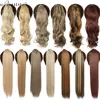 SNOILITE 17''23'' Long wavy Clip In Hair Tail False Hair Ponytail Hairpiece With Hairpins Synthetic Hair PonyTail Hair Extension 1