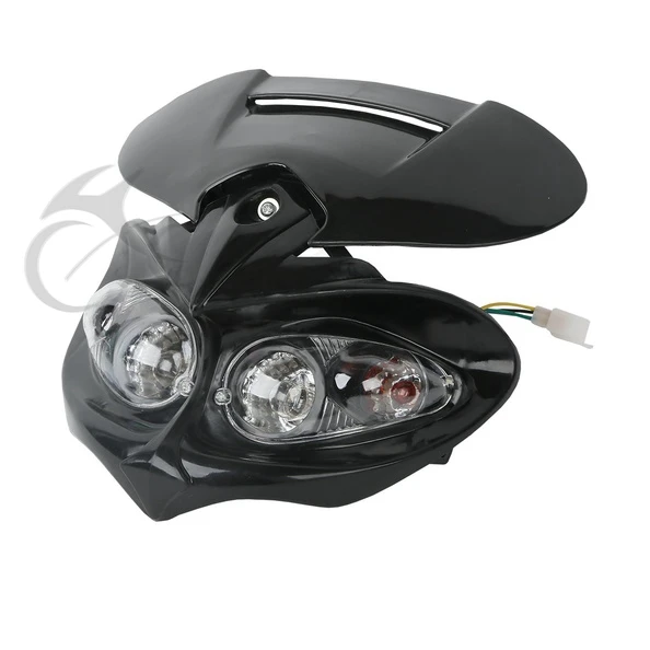 

12V Dual Sport Lamp Headlight Fairing For Universal Street Bikes Fighter ATVs