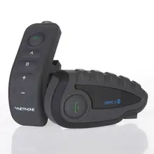 Envío Libre! V8 1.2 KM VNETPHONE Bluetooth Motocicleta Intercomunicador Del Casco BT Interphone Headset NFC RC Radio FM para 5 pilotos