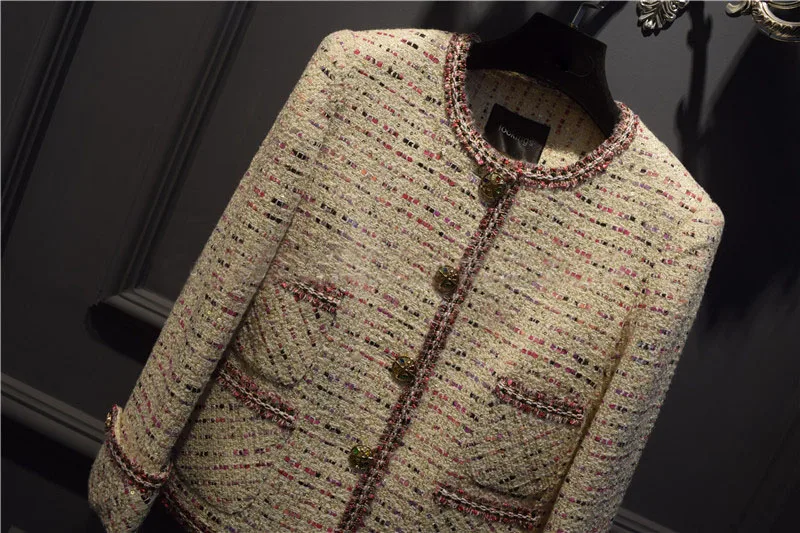 Distinctif Feminino Tweed Laine Manteau Bureau Veste Abrigos Mujer Casaco Mode Élégant 2016 Veste Femmes Incroyable D'hiver Iq1OTwxOY7