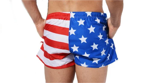 Swimming Trunks Man USA Flag Swimwear Men Sexy Board Shorts Mens Swimsuit Beach Boxer Pants Sunga Swim Shorts Beachwear