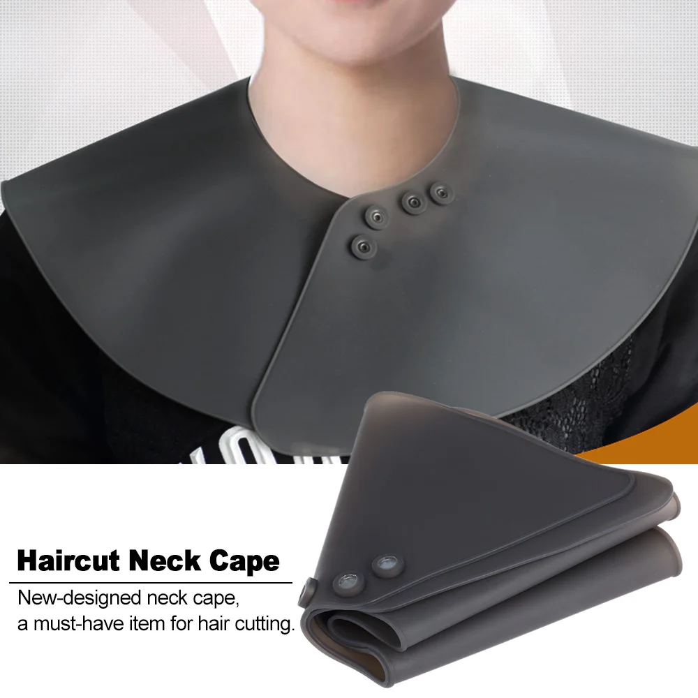 Silicone Barber Cape Hair Cutting Cloth Haircut Neck Cape Wrap Collar Shield Waterproof Hair Coloring Cuttin Hair Accessory