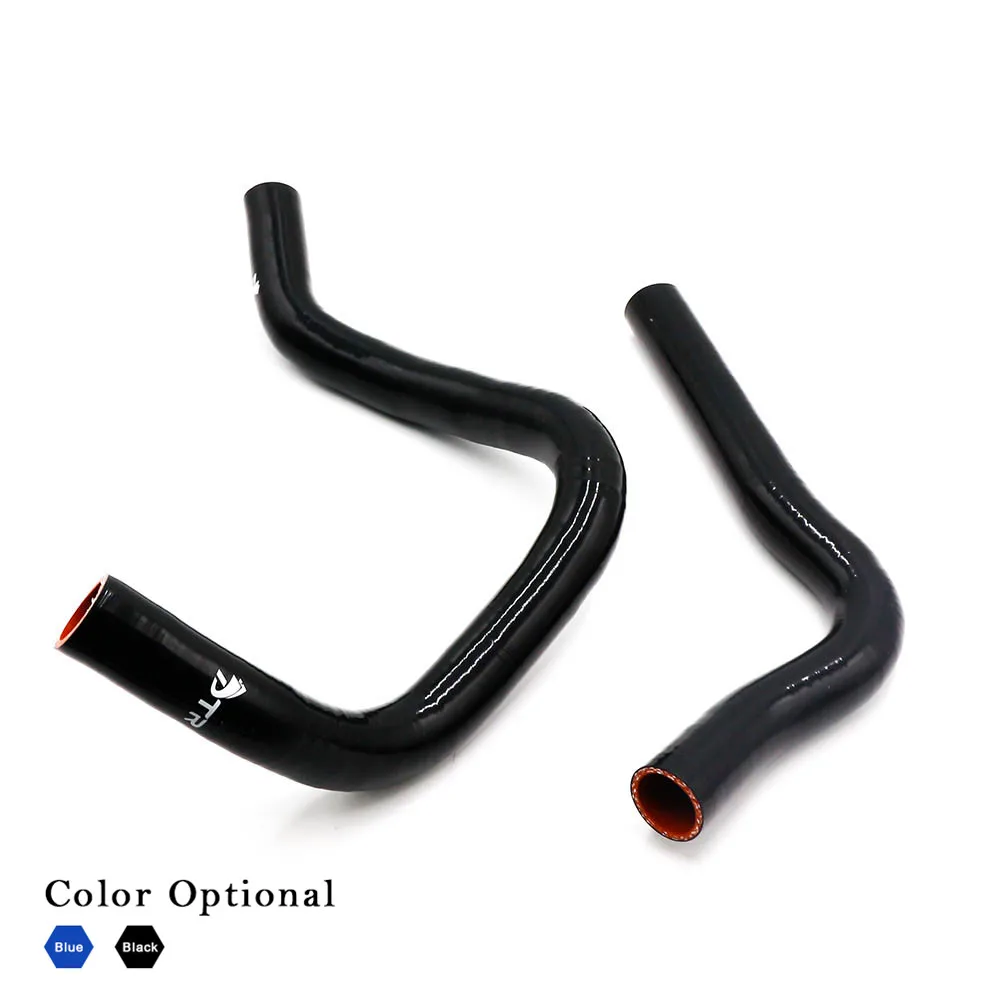 CNSPEED 2PC Black/blue Intercooler Turbo Radiator Hose,Silicone hose