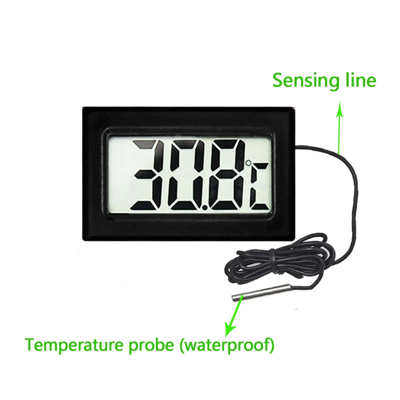 Цифровой ЖК-термометр 2 м длина линии водонепроницаемый измеритель температуры Аквариум Нагреватель аквариум инкубатор контроль температуры инструменты
