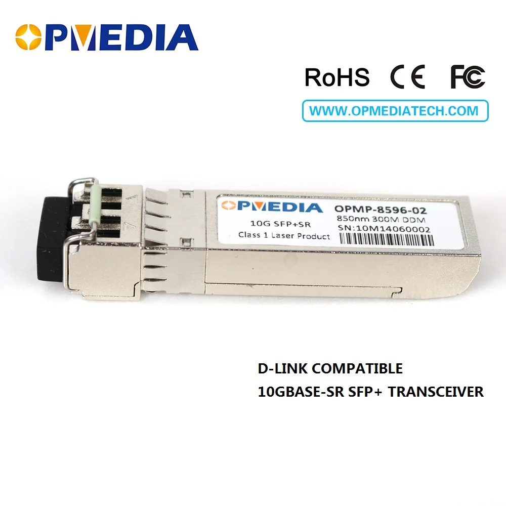 

FREE SHIPPING!For D-Link 10GBASE-SR SFP+ transceiver,10G 850nm 300m SFP+ optical module with LC connector and DDM function,MMF